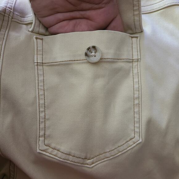 Spanx Cream Wide Leg Chino Pants XL Pull-On Stretch Front & Back Pockets - Picture 8 of 8